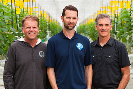From left to right, Big Marble Farms partners Rick Wagenaar, Ryan Cramer (CEO), and Albert Cramer